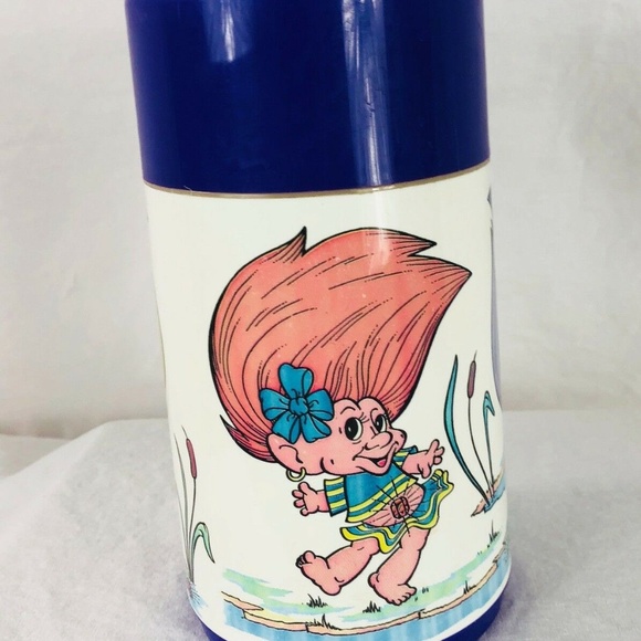 Vintage Treasure Trolls Aladdin Thermos 1992 - Picture 1 of 6